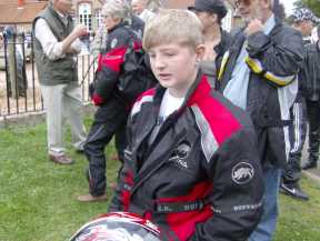 Still at the Fenman, my long suffering pillion rider for the year, son Rowan. Is this the face of the next generation? He would say not, for now